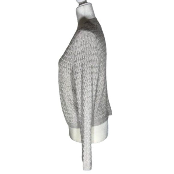 Banana Republic Women's Light Gray Two Hook Long Sleeve Cardigan Size XL - Picture 3 of 10